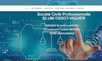 Création de site Internet à Draguignan: SCP BLUM-TISSOT-VIGUIER Huissiers de Justice à Draguignan (83) Var