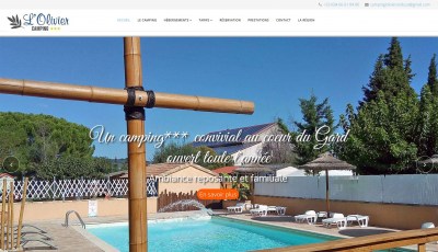 Création de site internet à Massillargues-Attuech dans le Gard: Camping*** L'Olivier près d'Anduze, camping familial avec piscine dans le Gard pour vos vacances dans les Cévennes.